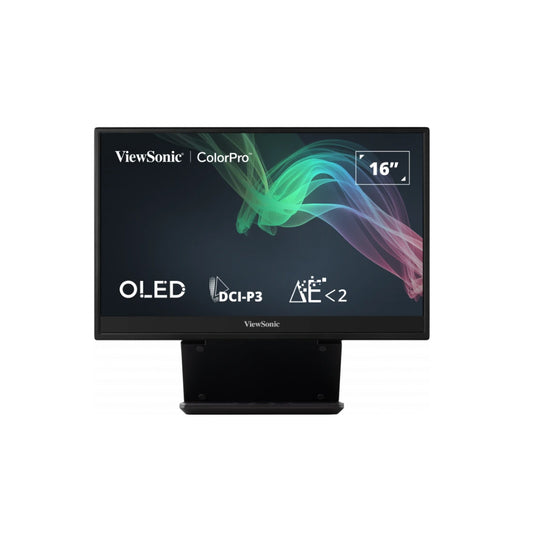 ViewSonic VP16-OLED 15.5" FHD 60Hz Portable Display Monitor with USB-C, Micro-HDMI, 3.5mm Audio Jack, USB-C 40W PD Ports for Laptop, Camera, Camcorder, Portable Gaming Console, MacBook, etc. - Supports Windows & macOS
