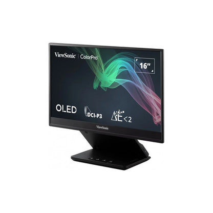 [CLEARANCE] ViewSonic VP16-OLED 15.5" FHD 60Hz Portable Display Monitor with USB-C, Micro-HDMI, 3.5mm Audio Jack, USB-C 40W PD Ports for Laptop, Camera, Camcorder, Portable Gaming Console, MacBook, etc. - Supports Windows & macOS