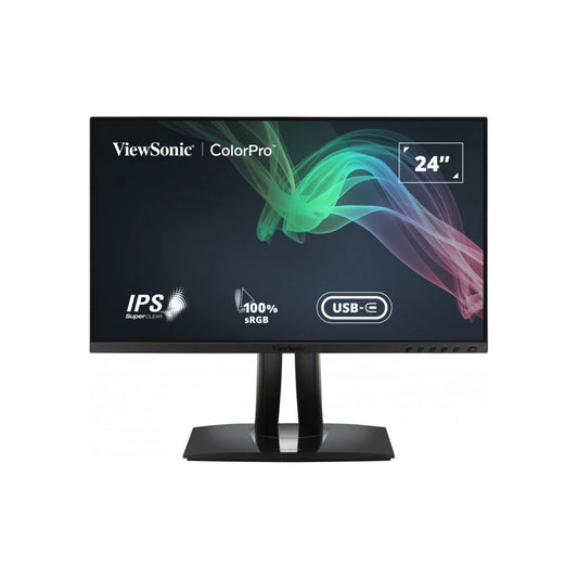 ViewSonic VP2456 ColorPro 24" FHD 60Hz IPS Display Monitor with HDMI, DisplayPort, USB-A, USB-B, USB-C 60W PD Port for PC, Desktop Computer, Laptop, Gaming Console, etc. - Supports Windows & macOS