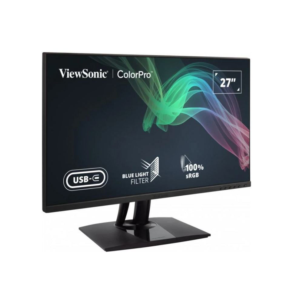 ViewSonic VP2756-2K ColorPro 27" QHD 60Hz IPS Display Monitor with Blue Light Filter, HDMI, DisplayPort, USB-A, USB-B, USB-C 60W PD Port for PC, Desktop Computer, Laptop, Gaming Console, etc. - Supports Windows & macOS