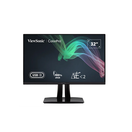 ViewSonic VP3256-4K ColorPro 32" UHD 60Hz IPS Display Monitor with Blue Light Filter, HDMI, DisplayPort, USB-A, USB-B, USB-C 60W PD Port for PC, Desktop Computer, Laptop, Gaming Console, etc. - Supports Windows & macOS