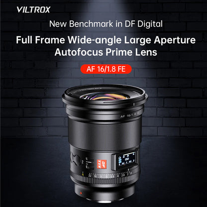 Viltrox AF 16mm f/1.8 Full Frame Ultra Wide Angle STM Autofocusing Prime Lens for Sony E-Mount Mirrorless Camera