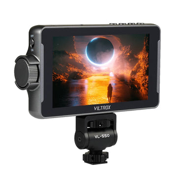 Viltrox DC-550 Lite 5.5" Full HD Touchscreen LCD Display Camera Monitor with 1200 Nits Brightness, 178° Ultra-wide Viewing Angle, Custom 3D LUTS, USB Type C Power Interface, HDMI 1.4 Output & Input Ports for Sony, Canon, Nikon