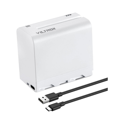 Viltrox L-Series NP-F550/F750/F970 Li-ion Battery 2200mAh–6600mAh, Built-in Type-C Input, Replacement for Sony NP-F550 F570 F750 F770 F950 F960 F970, Compatible with Monitors, LED Lights, Video Lights and Ring Lights