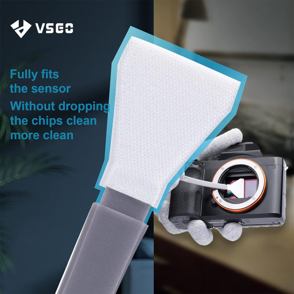 VSGO VS-S02-E 12pcs 16mm APS-C Sensor Microfiber Cleaning Swab for DSLR Digital Cameras