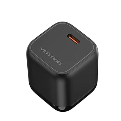 [CLEARANCE] Vention 30W GaN Fast Charger with Folding US Plug and USB-C PD Power Delivery Port for Mobile Phones Tablets and Laptops (White) FAKW0-US