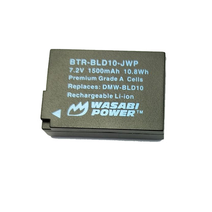 [CLEARANCE] Wasabi Power DMW-BLD10 Battery Charger with Power Indicator, Built-In Fold Out US Plug, Car Charger and Euro Plug Adapter for Panasonic Lumix DMC-G3, DMC-GF2, DMC-GX1 Mirrorless Camera | LCH-BLD10