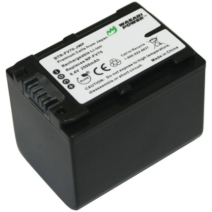 Wasabi Power SONY NP-FV70 Battery and Dual Charger for NP-FV50 NPFV70 NP-FV100 V-Series Batteries and Select Sony Handycam FDR-AX700 FDR-AX100 FDR-AX53 NEX-VG900 NEX-VG30 HXR-NX70U HXR-NX30U HXR-NX3D1U HXR-MC50U DEV-5 Video Camera