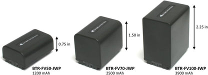 Wasabi Power SONY NP-FV70 Battery and Dual Charger for NP-FV50 NPFV70 NP-FV100 V-Series Batteries and Select Sony Handycam FDR-AX700 FDR-AX100 FDR-AX53 NEX-VG900 NEX-VG30 HXR-NX70U HXR-NX30U HXR-NX3D1U HXR-MC50U DEV-5 Video Camera