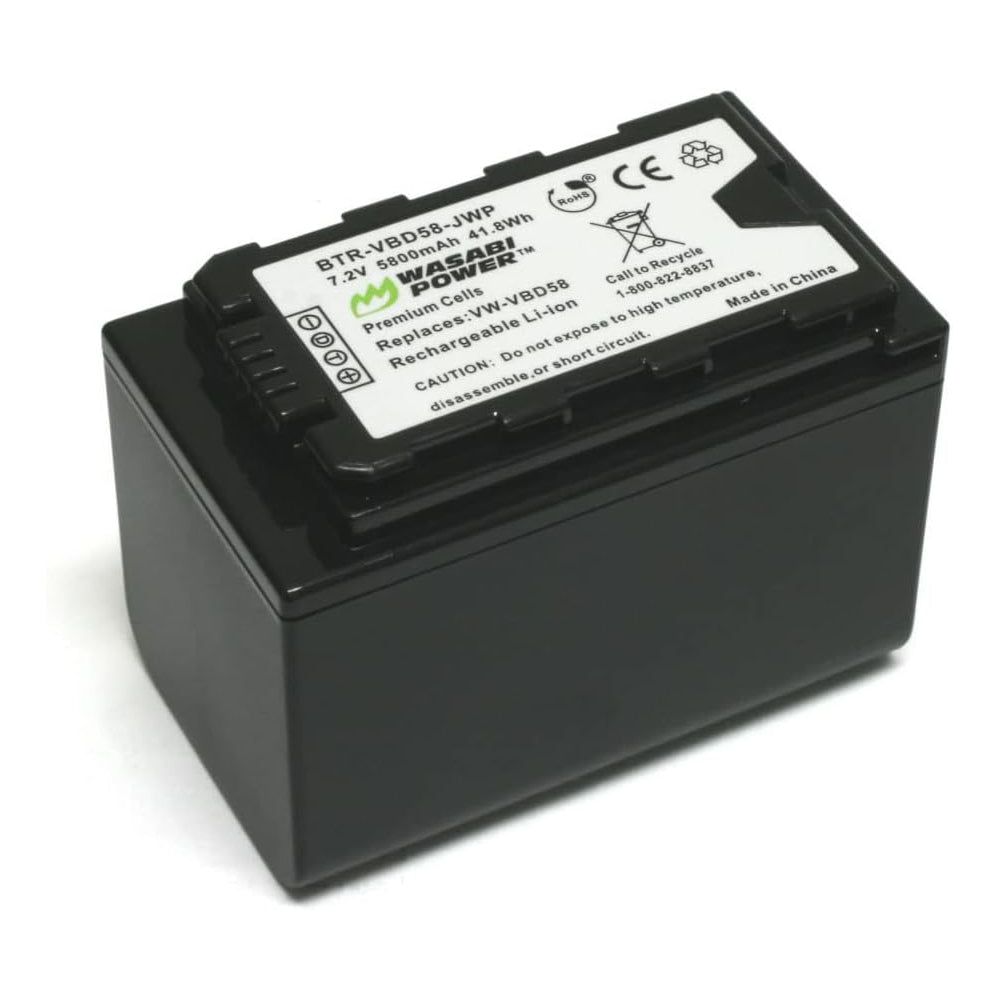 Wasabi Power VW-VBD58 VWVBD58 7.2V 5800mAh Lithium-Ion Battery