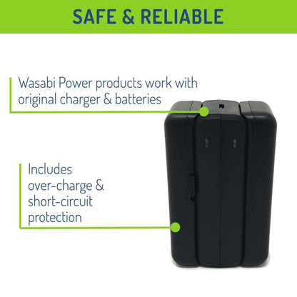 Wasabi Power Insta360 ONE R / ONE RS Action Camera Battery and Dual Charger Kit with Micro USB and Type-C Charging Ports, Spare for CINORBT/A