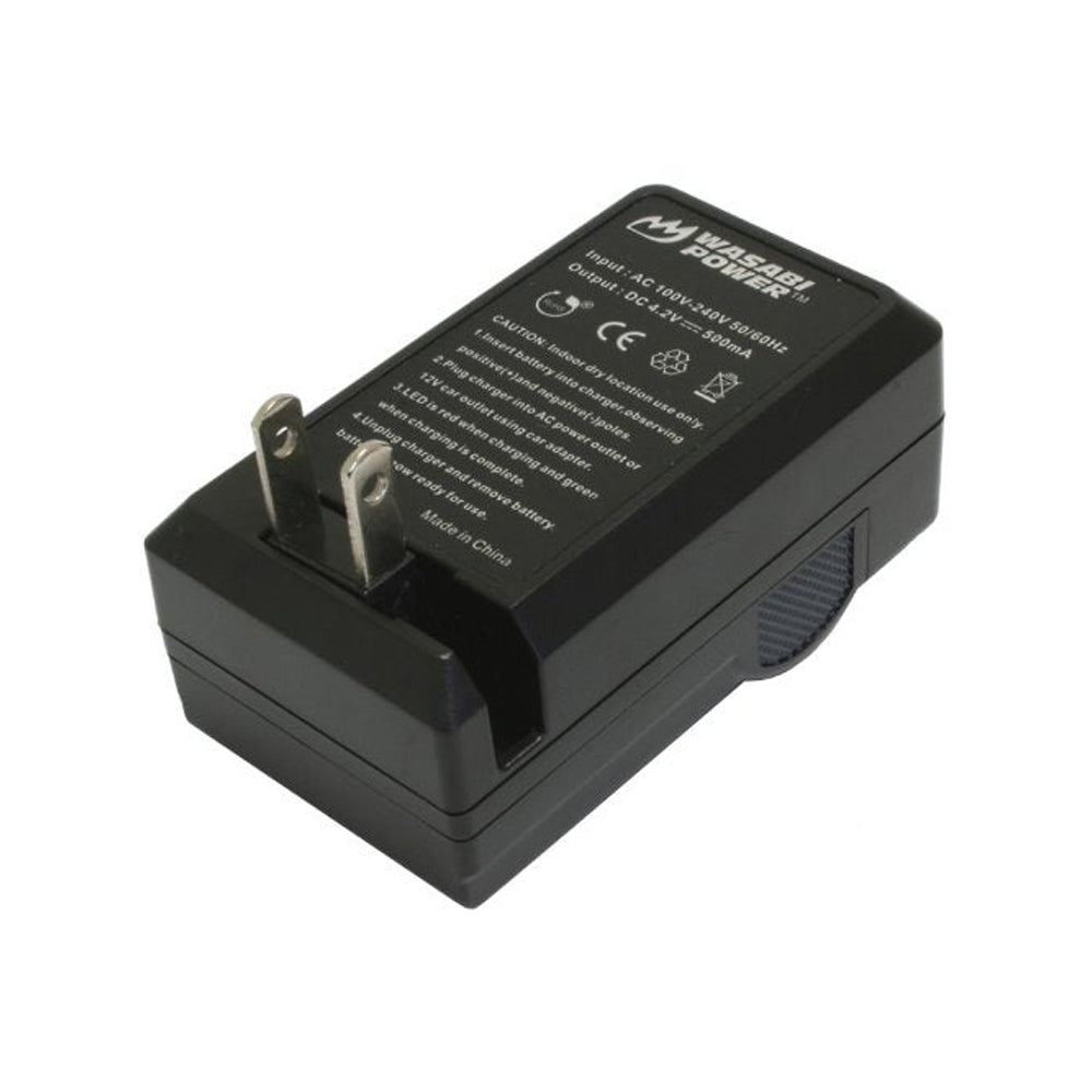 Wasabi Power DMW-BLD10 (2 Pack) 7.2V 1500mAh Battery and Charger Kit with Power Indicator, Built-In Fold Out US Plug, Car Charger and Euro Plug Adapter for Panasonic Lumix DMC-G3, DMC-GF2, DMC-GX1 Mirrorless Camera