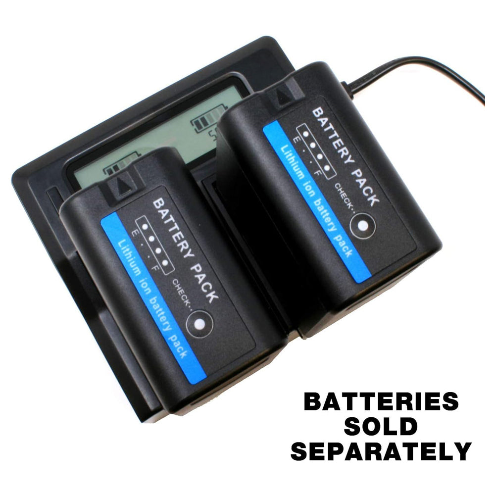 Wasabi Power SONY BP-U60 Battery or Dual LCD Charger for BP-U30 BPU60 BP-U90 Batteries and Select Sony Camcorder PXW-Z280 PXW-Z190 PXW-FS7M2 PXW-FS5M2 PMW-EX280 PMW-EX1R PMW-EX3 PMW-EX1 PMW-300 PMW-200 PMW-150 PMW-100 PMW-F3 Video Camera