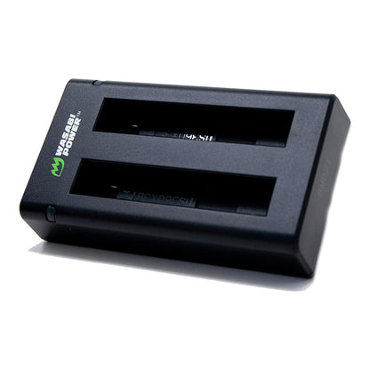 Wasabi Power Rechargeable Battery (2-Pack) 3.85V 1800mAh with USB Dual Charger Kit for Insta360 X3 Camera