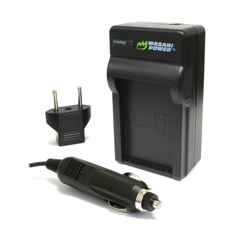 Wasabi Power EN-EL20 ENEL120 (2 Pack) 7.2V 1200mAh Battery and Charger Kit with Power Indicator, Built-In Fold Out US Plug, Car Charger & Euro Plug Adapter for Nikon EN-EL20a, MH-27, Coolpix A, P950, P1000, 1 J1 J2 J3, S1, V3 Digital Camera