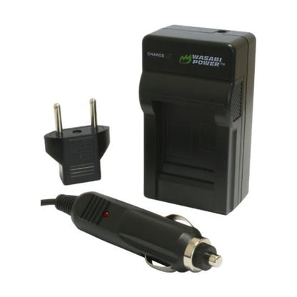 Wasabi Power EN-EL23 Battery Charger with Power Indicator, Built-In Fold Out US Plug, Car Charger and Euro Plug Adapter for Nikon Coolpix B700 P600 P610 P900 P900s S810c Compact DLSR Camera | LCH-ENEL23