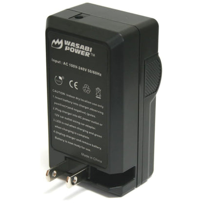 [CLEARANCE] Wasabi Power 7.2V 1050mAh 2 Pack Battery and Battery Charger Kit replaces EN-EL24 with Power Indicator, Built-In Fold Out US Plug, Car Charger and Euro Plug Adapter for Nikon 1 J5, DL18-50, DL24-85 Camera | KIT-BTR-ENEL24-LCH-ENEL24