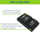 Wasabi Power (2-Pack) Panasonic DMW-BLIK22 DMWBLIK22 Battery and Dual Charger with Micro USB and Type C Charging Ports for Panasonic Lumix DC-G9 II DC-S5 DC-S5 II DC-S5 IIX GH5 II and GH6 Mirrorless Camera