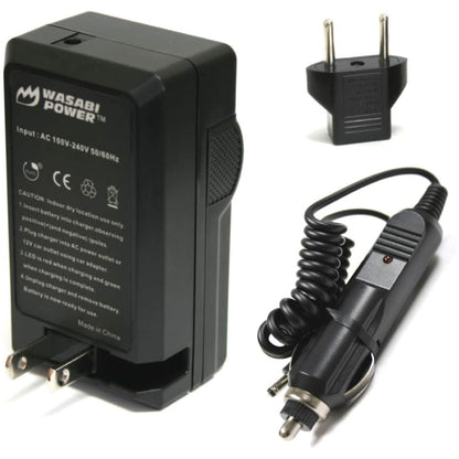 Wasabi Power Canon Battery Charger for NB-2L NB-2LH BP-2L12 BP-2L13 BP-2L14 Batteries, Canon EOS, PowerShot Digital Camera, Vixia, Elura, and Optura Camcorder with Built-In Fold Out US Plug, Car Charger and Euro Plug Adapter