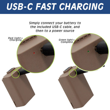 [CLEARANCE] Wasabi Power EN-EL25 Type 7.6V 1250mAh Lithium-Ion Fully Decoded Battery with USB Type-C Direct Charging Port for Nikon Z 30 / Z30, Z 50 / Z50, Z fc / Zfc Mirrorless Camera | USB-BTR-ENEL25