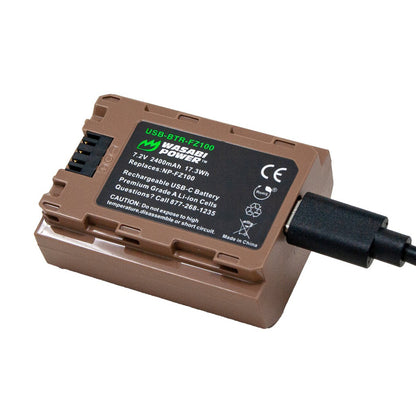 [CLEARANCE] Wasabi Power SONY NP-FZ100 NPFZ100 Battery with USB Type C Fast Direct Charging for Sony Alpha a1, a7 III, a7 IV, a7C II, a7CR, a7R III, a7R V, a7S III, a9 II, a6600, a6700, FX3, FX30, and ZV-E1 Digital Camera