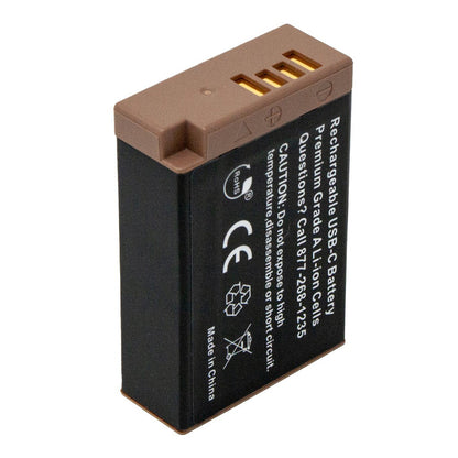 Wasabi Power Canon LP-E17 LPE17 Battery with USB Type C Fast Direct Charging for Canon 77D, M3, M5, M6, M6 Mark II, R10, R100, R50, R8, RP, 200D, 750D, 760D, 800D, and 850D Digital Camera