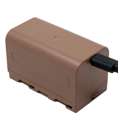 [CLEARANCE] Wasabi Power NP-F750 Type 7.2V 5200mAh Lithium-Ion Battery with Power Indicator, Direct USB Type-C Charging Port for Select Sony HandyCam Camcorder Video Camera | USB-BTR-NPF750