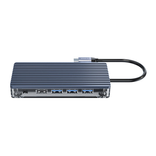 ORICO 11 Port / 6 Port USB Type-C Hub 5Gbps HDMI 4K 30Hz VGA 1080p 3.5mm Jack PD 100W Fast Charging RJ45 GigE 1000Mbps USB 3.0 / 2.0 SD and TF Card Slots for Windows / Mac OS / Linux | WB-11P, WB-6TS
