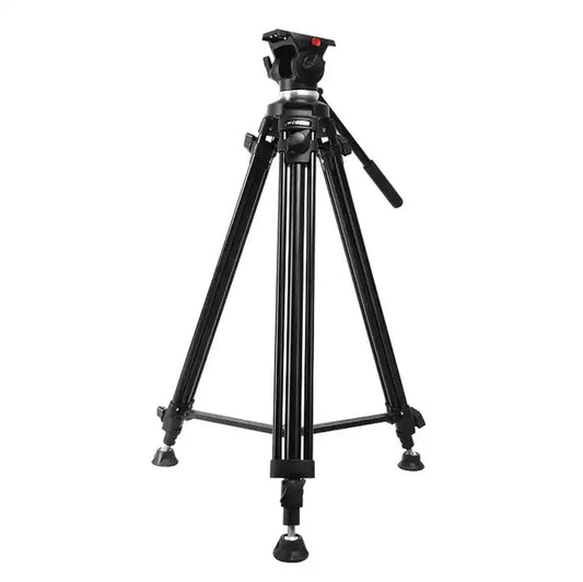WEIFENG WF-550 Professional Video Tripod with 75mm Bowl Fluid Head 360° Pan / 180° Tilt, Quick Release Plate, 1/4" & 3/8" Attancement Threads, 160cm Max. Height, 8kg Max. Load Capacity for DSLR, SLR, Mirrorless, Movie, Cinema Camera