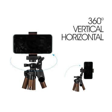 WEIFENG WT-3130 Camera Tripod with Quick Release Plate, 360° Pan & 90° Tilt, 130cm Max. Height, 2.5kg Max. Load Capacity for Smartphone, DSLR, SLR, Mirrorless, Compact, Action Camera