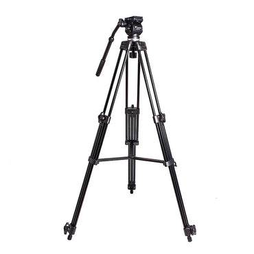 [CLEARANCE] WEIFENG WT-717 Professiol Video Tripod with 55mm Bowl Fluid Head 360° Pan / -65° to 90° Tilt, Quick Release Plate, 1/4" & 3/8" Attancement Threads, 180cm Max. Height, 6kg Max. Load Capacity for DSLR, SLR, Mirrorless, Cinema Camera