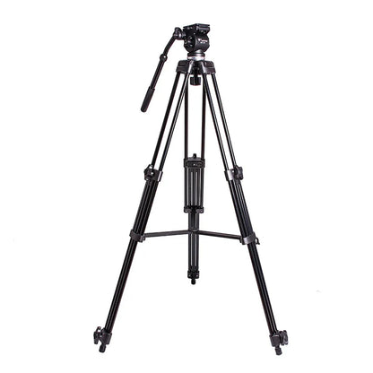 [CLEARANCE] WEIFENG WT-717 Professiol Video Tripod with 55mm Bowl Fluid Head 360° Pan / -65° to 90° Tilt, Quick Release Plate, 1/4" & 3/8" Attancement Threads, 180cm Max. Height, 6kg Max. Load Capacity for DSLR, SLR, Mirrorless, Cinema Camera
