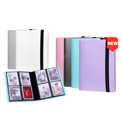 [CLEARANCE] Pikxi 160 Pockets Solid Colors Mini Film Photo Album with Elastic Loop for Fujifilm Instax Mini Instant Camera - Purple