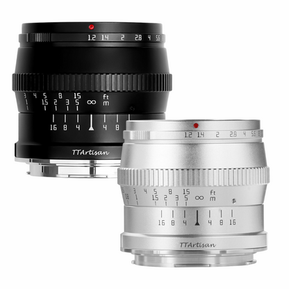 TTArtisan 50mm F/1.2 APS-C Format Leica L Mount Portrait Prime Lens Large Aperture Sonr Optical Design Full Metal Body, MF Manual Focus, 19.2" Focus Distance, Clicked Aperture Ring for Smooth Bokeh & Low Light Photography | Black, Silver