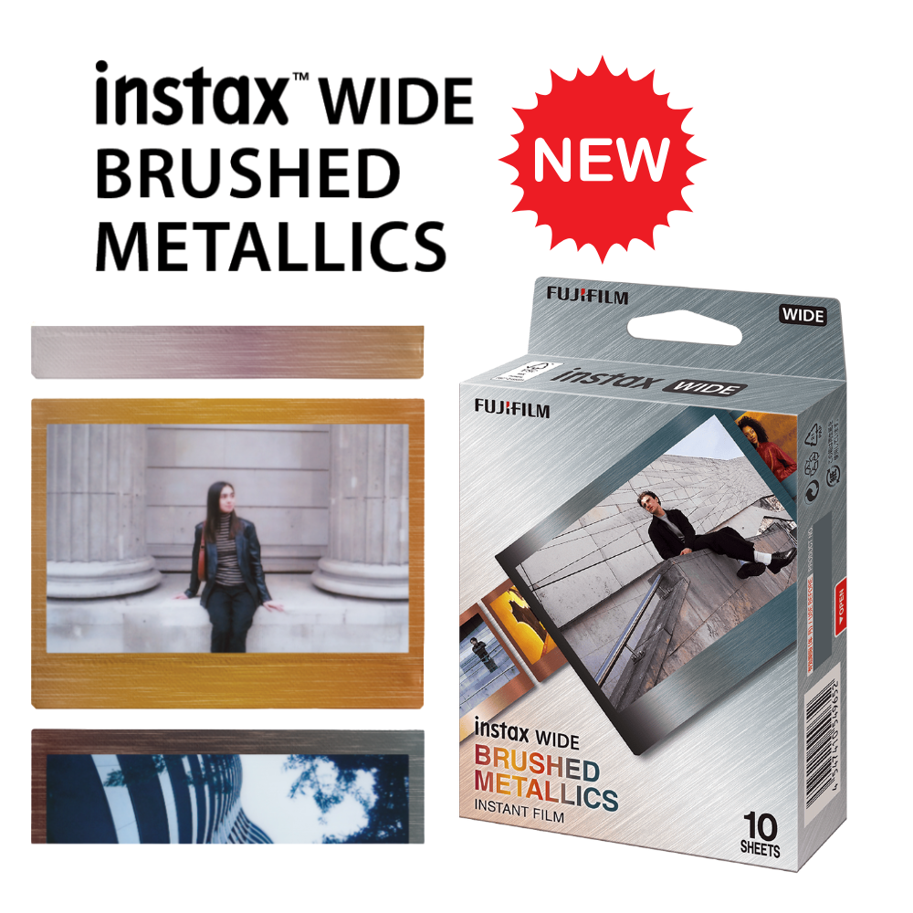 Fujifilm Instax Wide Film 10s 20s (10 / 20 Sheets) Single Double Pack | Regular Glossy, Black Frame, Brushed Metallic