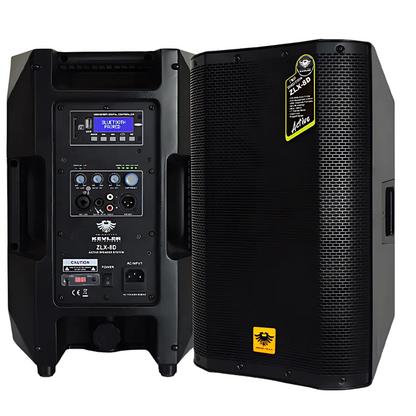 KEVLER ZLX-8D 8 250W 2-Way Full Range Active Loud Speaker (PAIR) with LCD Display and Class D Amplifier, Built-In USB Port and Bluetooth Function, Mic Line / Guitar, RCA and XLR Line I/O and DSP Preset Modes