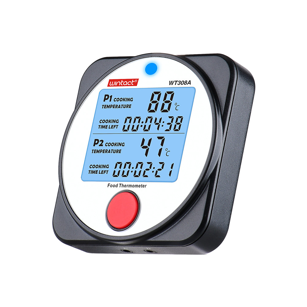Wintact by Benetech Digital Probe-Type Food Thermometer (Battery Included) for Meat, Fish, Poultry, and Egg Cooking with Data Logging Function, Bluetooth & App Control | WT308A