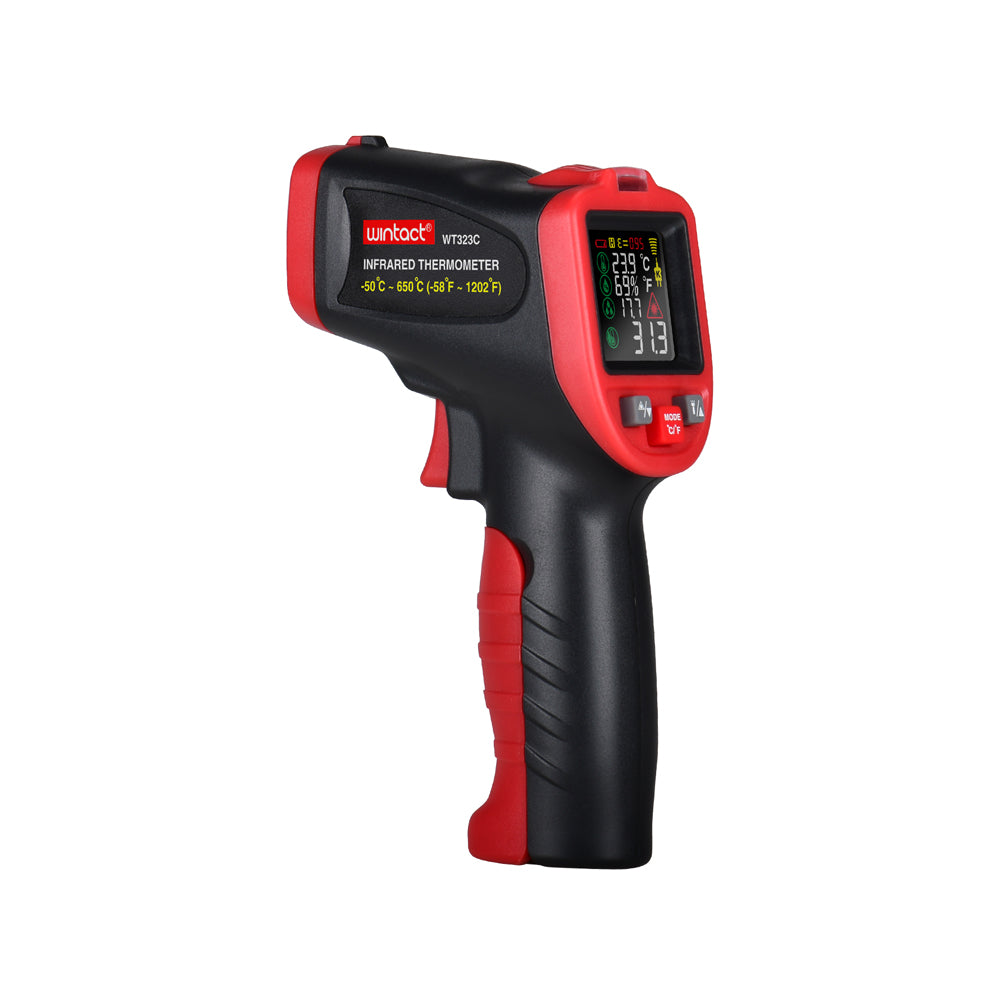 Wintact by Benetech Non-Contact Infrared Thermometer Digital Thermal Scanner with K-Type Thermocouple, (-50℃~650℃) Sensor, Data Logging for Hot Hazardous Objects, Body & Forehead Temperature Check (Battery Included) | WT323C