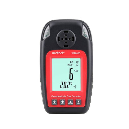 Wintact WT8823 Combustible Gas Alarm Detector with Digital LCD Display, Gas Leak Detector and Monitor Gas Alyzer
