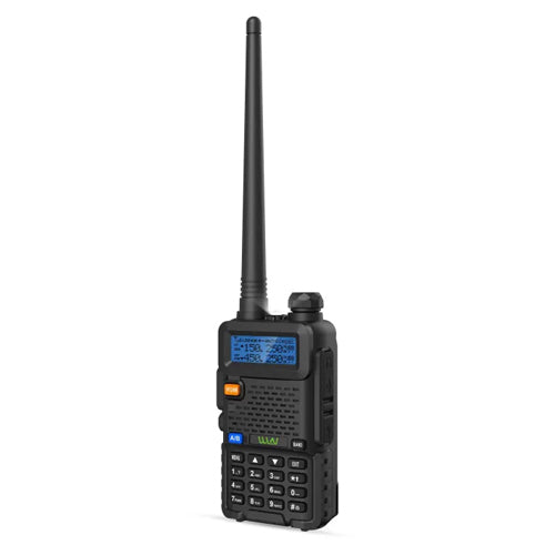 WLN KD-UV1 Dual Band Walkie Talkie Portable Two Way Radio 5W 136-174MHz VHF 400-520MHz UHF Transceiver and Receiver with 199 Channels, 5-10km Stable Talking Range, LED Flashlight, USB Direct Charging