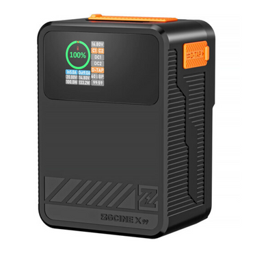 ZGCINE ZG-X160 156Wh / ZG-X99 99Wh / ZG-X50 52Wh 14.8V V-Mount Battery with Birectional Support, 100W PD USB-C Fast Charger, D-Tap, DC Output, 1.3" Color Status Display for Cameras, LED Lights, Monitors, Studio, Video & Content Creation