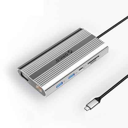 [CLEARANCE] ORICO XDR-X11 12-in-1 USB 3.1 Type C Multifunctional Docking Station with 5Gbps USB-C Input, 4K 60Hz, PD 100W, 5Gbps USB-A 3.1. USB-A 2.0, 1080p VGA, 1000Mbps Ethernet, 3.5mm Audio Port, SD & TF Card Slot (Rose Gold)