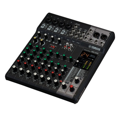 Yamaha MG10XU 10-Channel Analog Console Mixer USB Audio Interface 2in / 2Out with 24 SPX Effects, 2-Band EQ Equalizer, D-PRE Mic Preamps, PAD Switch, XLR and 6.35mm AUX I/O Connectivity and 48V Switchable Phantom Power and Apple Support