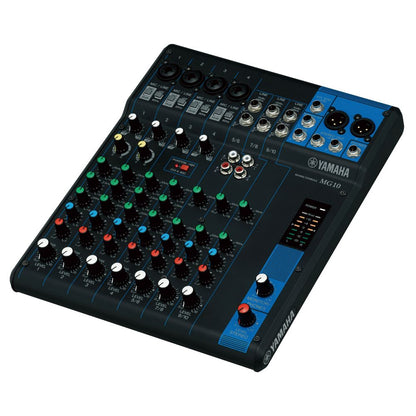 Yamaha MG10XU 10-Channel Analog Console Mixer USB Audio Interface 2in / 2Out with 24 SPX Effects, 2-Band EQ Equalizer, D-PRE Mic Preamps, PAD Switch, XLR and 6.35mm AUX I/O Connectivity and 48V Switchable Phantom Power and Apple Support