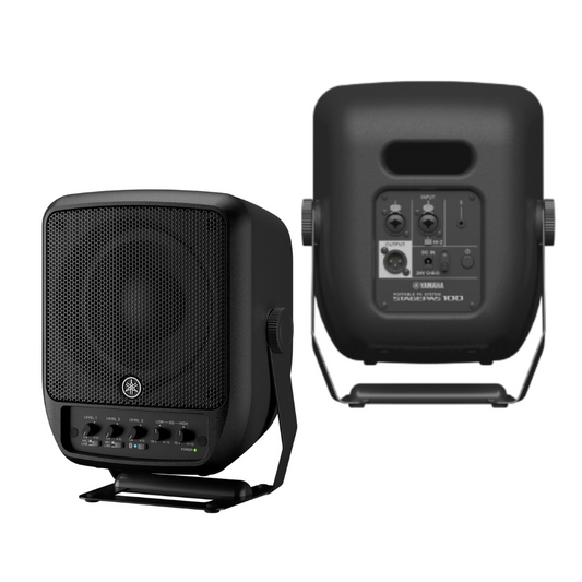 Yamaha STAGEPAS 100 / 100BTR 100W 2-Way Bass 6.5" Portable PA System Speaker LoudSpeaker with Bluetooth 5.0, Bi-Amp Class-D Amplifier for Live Performances and Events