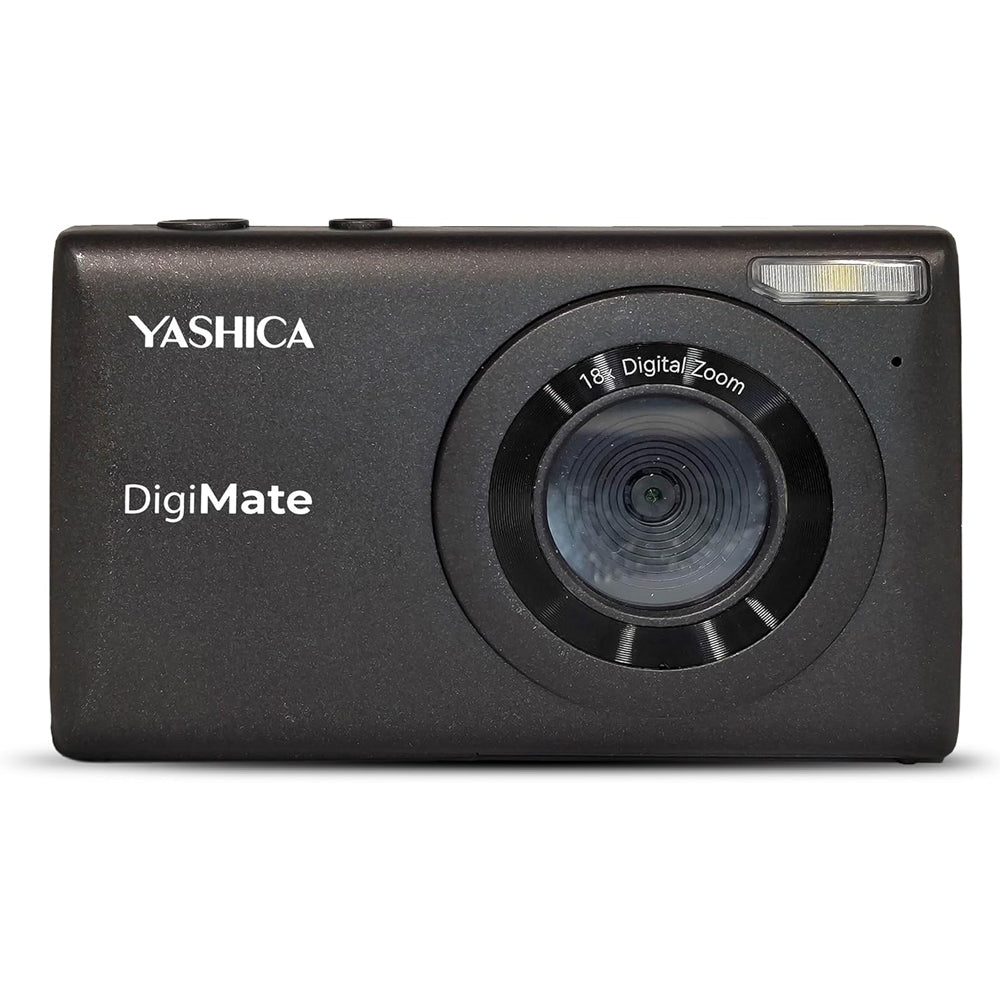 YASHICA DigiMate Compact Digital Camera Point and Shoot CMOS Sensor 64 Megapixel F/3.2 35mm 4K 30fps Video, Built-in Flash, 18x Digital Zoom, 650mAh Battery, Max 128GB TF / MicroSD Card Ports, 2.7" TFT Screen Display | Black, Green, White