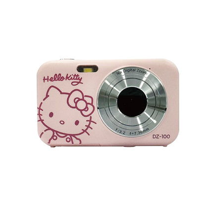 YASHICA x Hello Kitty Series (DZ-100) Compact Digital Camera Point and Shoot 44 Megapixel F/3.2 36mm with 1080p Video, 16x Digital Zoom, 700mAh Li-ion Battery, Max 64GB TF / MicroSD Card Support, 2.4" Screen Display | Pink, White