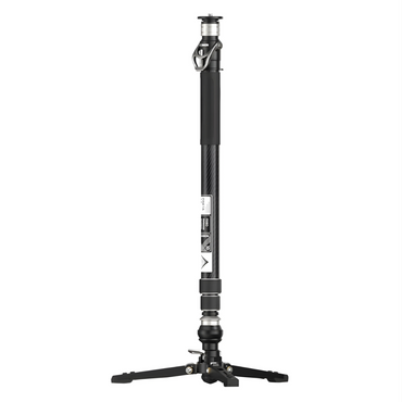YC ONION PINETA 2.0 Carbon Fiber Monopod with Pedal Base & FH60 Fluid Head, QR FEISO Release System, 6KG Max Payload Capacity, 168cm Max Height, Folding Articulated Base, 1/4" & 3/8" Screw for DSLR Mirrorless Cinema Camera | MQC15860