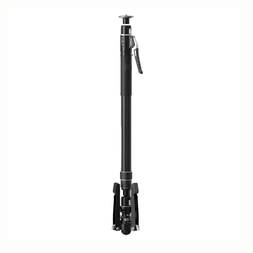 YC ONION Carbon Fiber Extension Tube for PINETA Pro Monopod Spare Parts & Accessories with Aluminum QR Safety Lock, Quick Release Plate with 1/4 and 3/8" Screw Mount