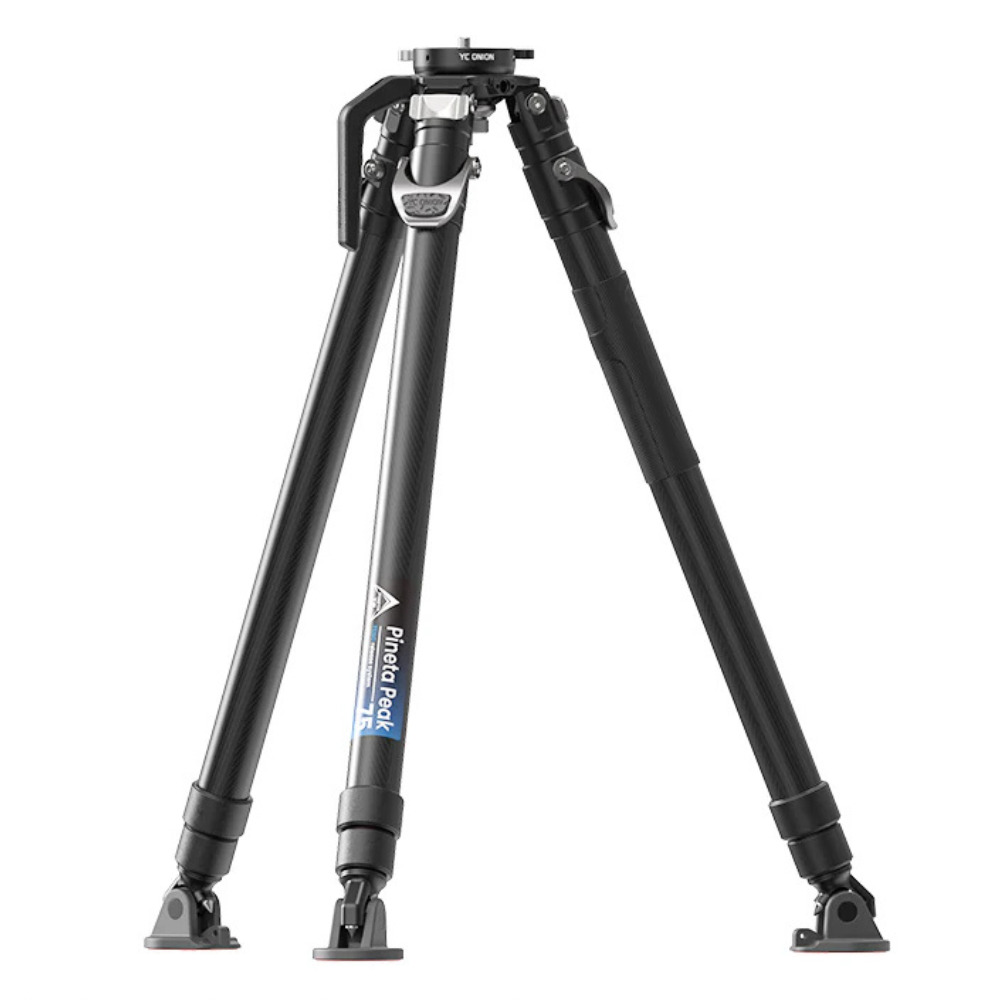 YC ONION PINETA PEAK Heavy Duty Video Tripod w/ CEDAR CB7 / FH7S Fluid Head, 75mm COCONUT Bowl Head, FEISO Release System, Low Shooting Angle Up to 82°, 1/4" & 3/8" Screw for Professional Video Production Tripod Mirrorless & Cinema Camera
